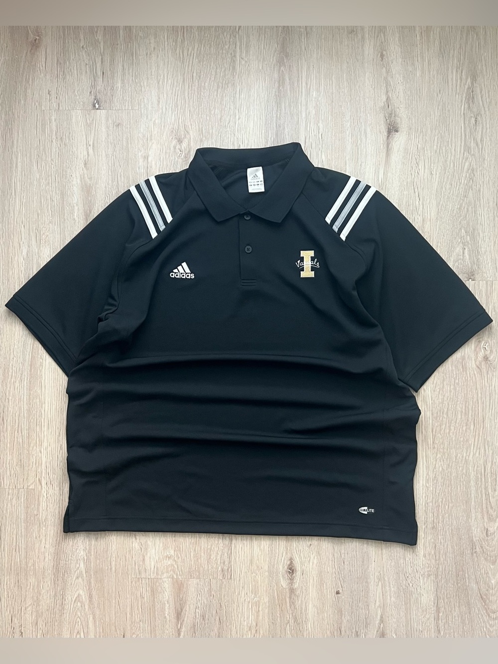 Idaho Vandals Adidas Climalite Polo Shirt Mens XL Black NCAA Football Golf